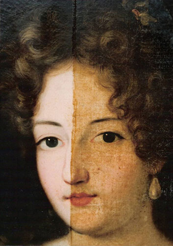 Portrait before/after restoration 1