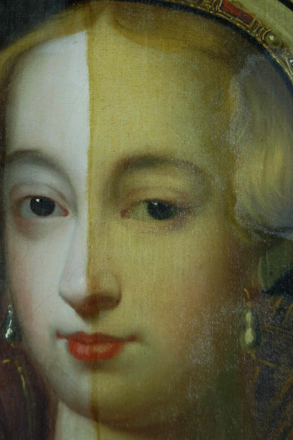 Portrait before/after restoration 2